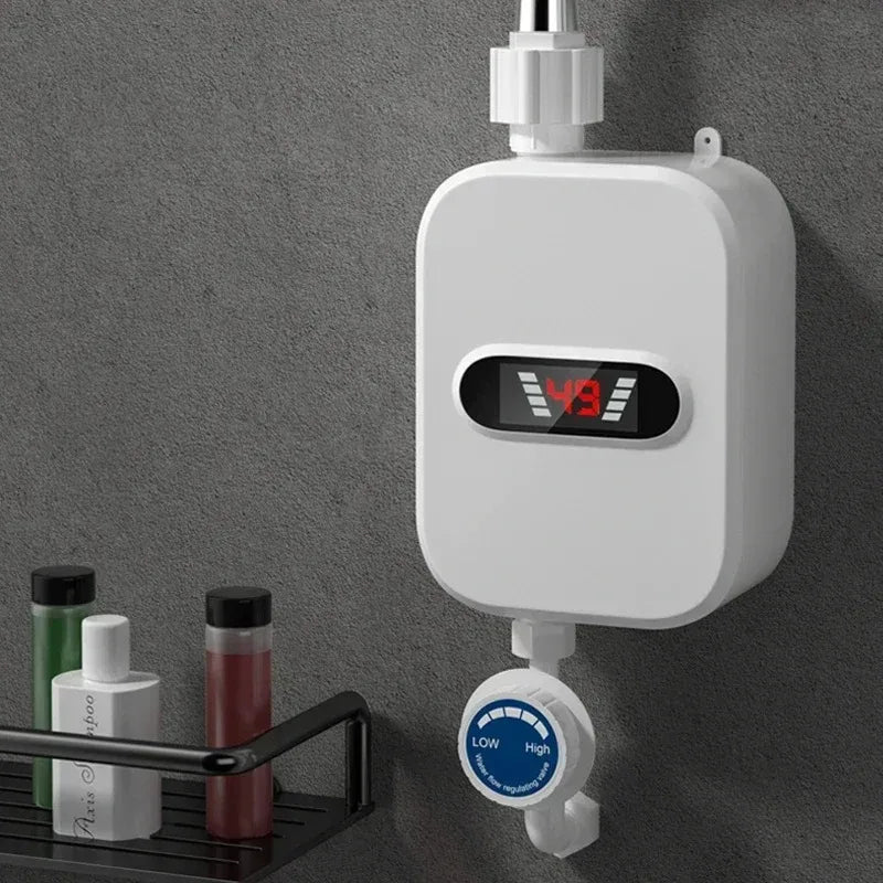 Electric Instant Tankless Water Heater 3500W 3s Fast Heating for Home Bathroom Shower and Kitchen Sink Faucet Use Peaceful Pleasures Health and Wellness