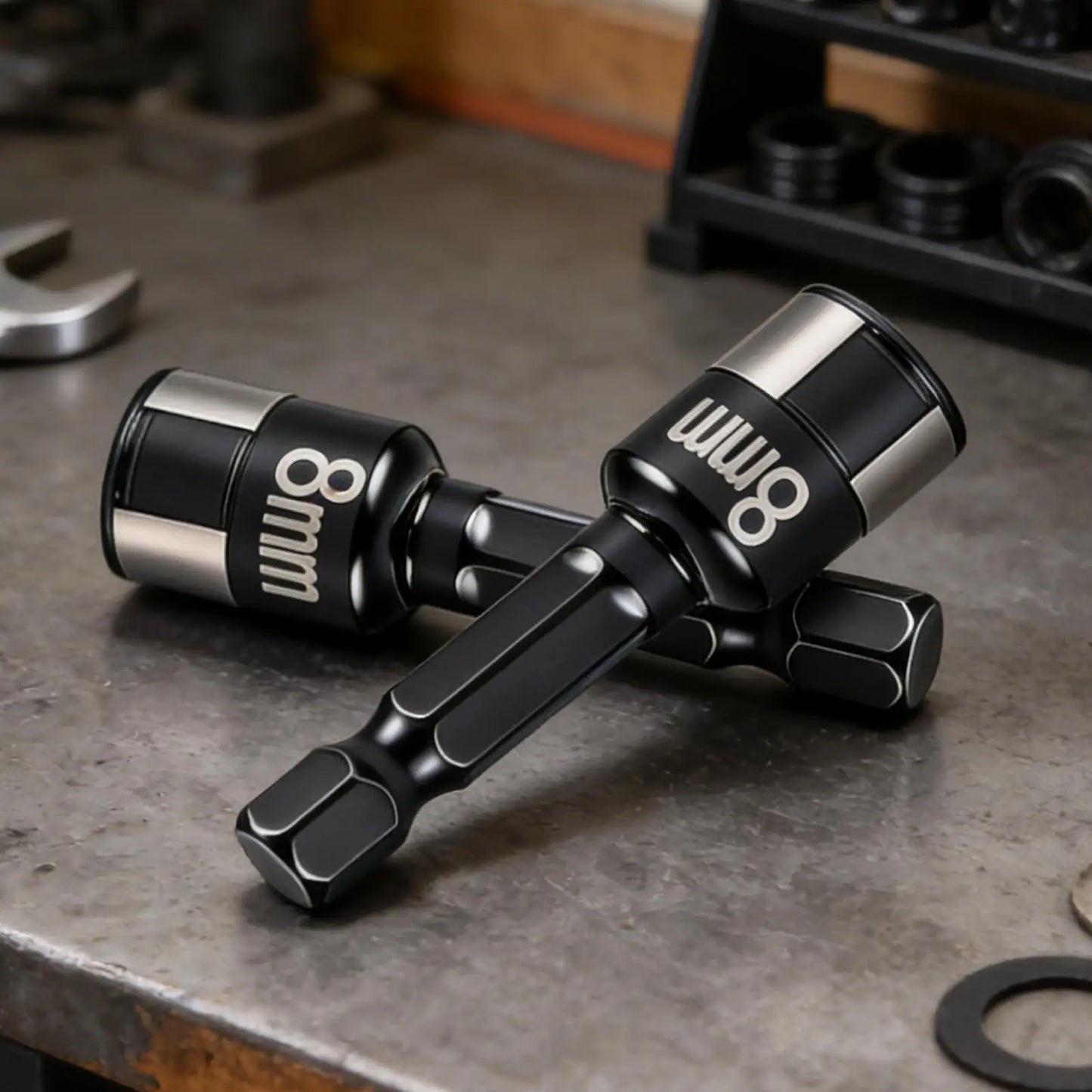 2 Pieces Hex Bit Socket Set Non-Magnetic Car Repair Supplies Nut Driver Bit Socket Set for DIY Enthusiasts Mechanics Bicycle Peaceful Pleasures Health and Wellness