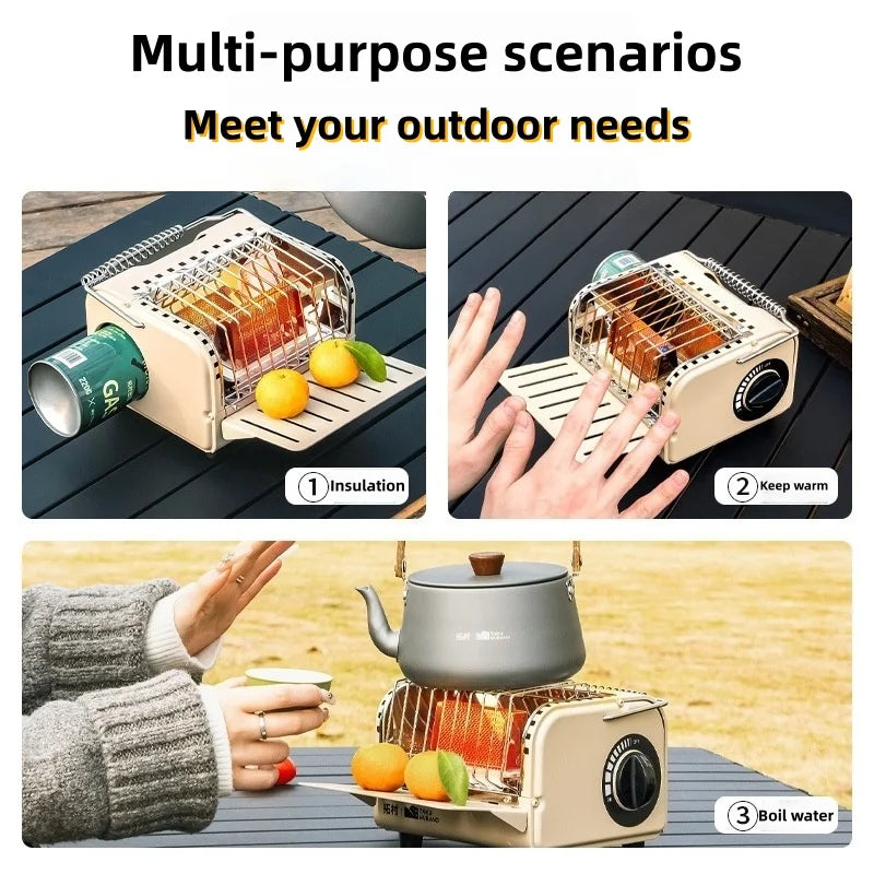 Outdoor Camping Heater Roasting Stove Gas Burners Camp Tent Hunting Heater Warming Stove Hands Warmer Camping Equipment Peaceful Pleasures Health and Wellness
