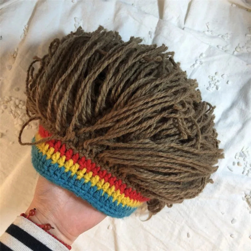 Novelty Dreads Knit Hat – Unisex Hip Hop Braided Beanie Cap