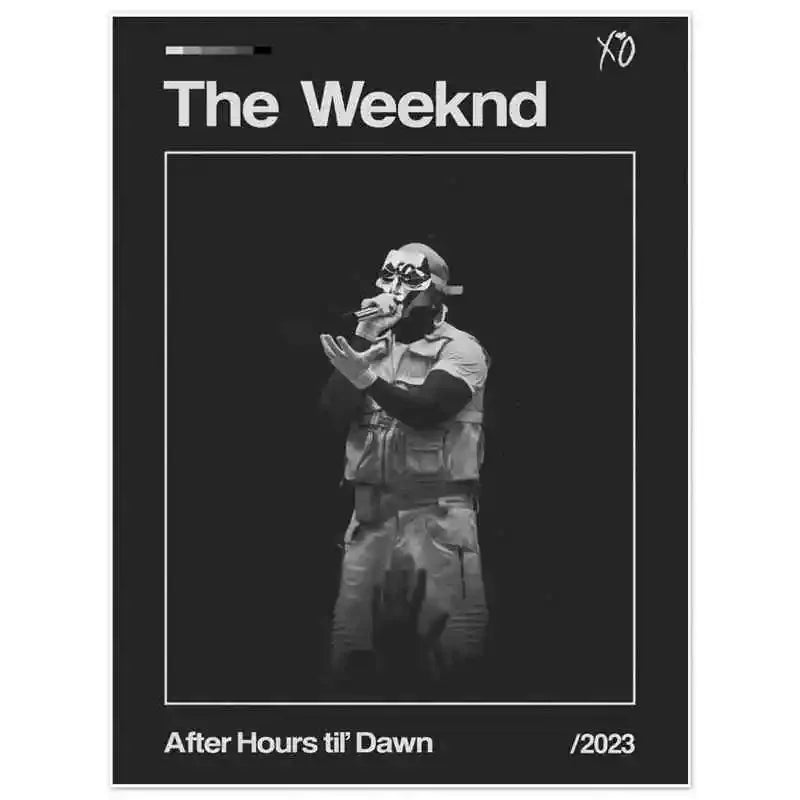The Weeknd Canvas Wall Art | Starboy Hip Hop Poster Print