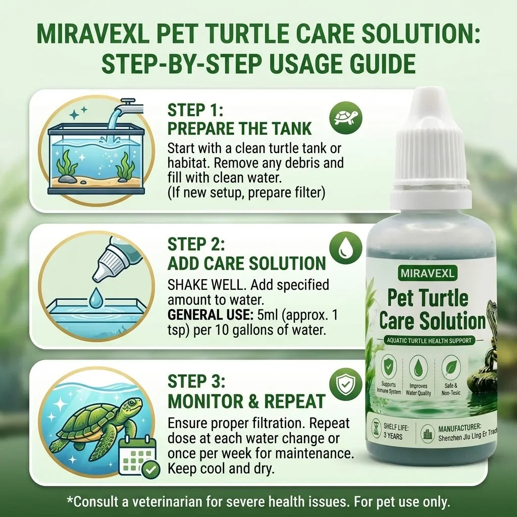 MIRAVEXL Aquatic Turtle Care Solution | Water Conditioner 30ml