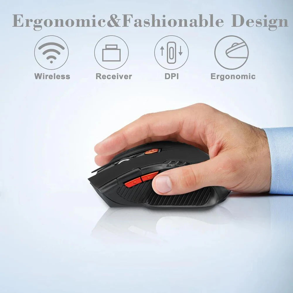 Maerknon W224A 2.4G Wireless Mouse 1600DPI 6 Buttons USB