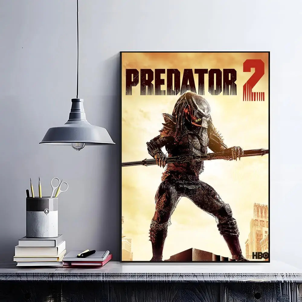 The Predator Movie Poster – HD Self-Adhesive Waterproof Wall Art Movie Wall Poster Peaceful Pleasures Health and Wellness Black12 40X50cmNoframe