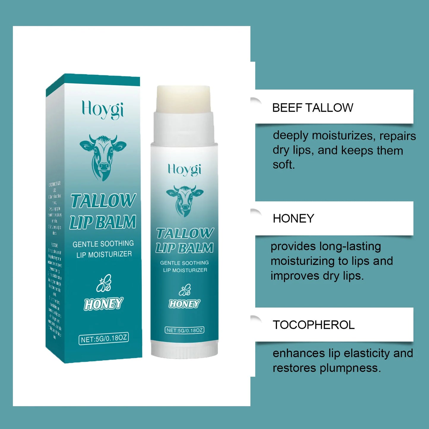 Hoygi Lip Balm – Lemon Turmeric & Tallow Moisturizing Balm