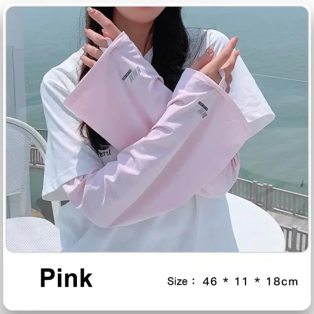 Ice Silk Sun Protection Arm Sleeves – Lightweight & Cool