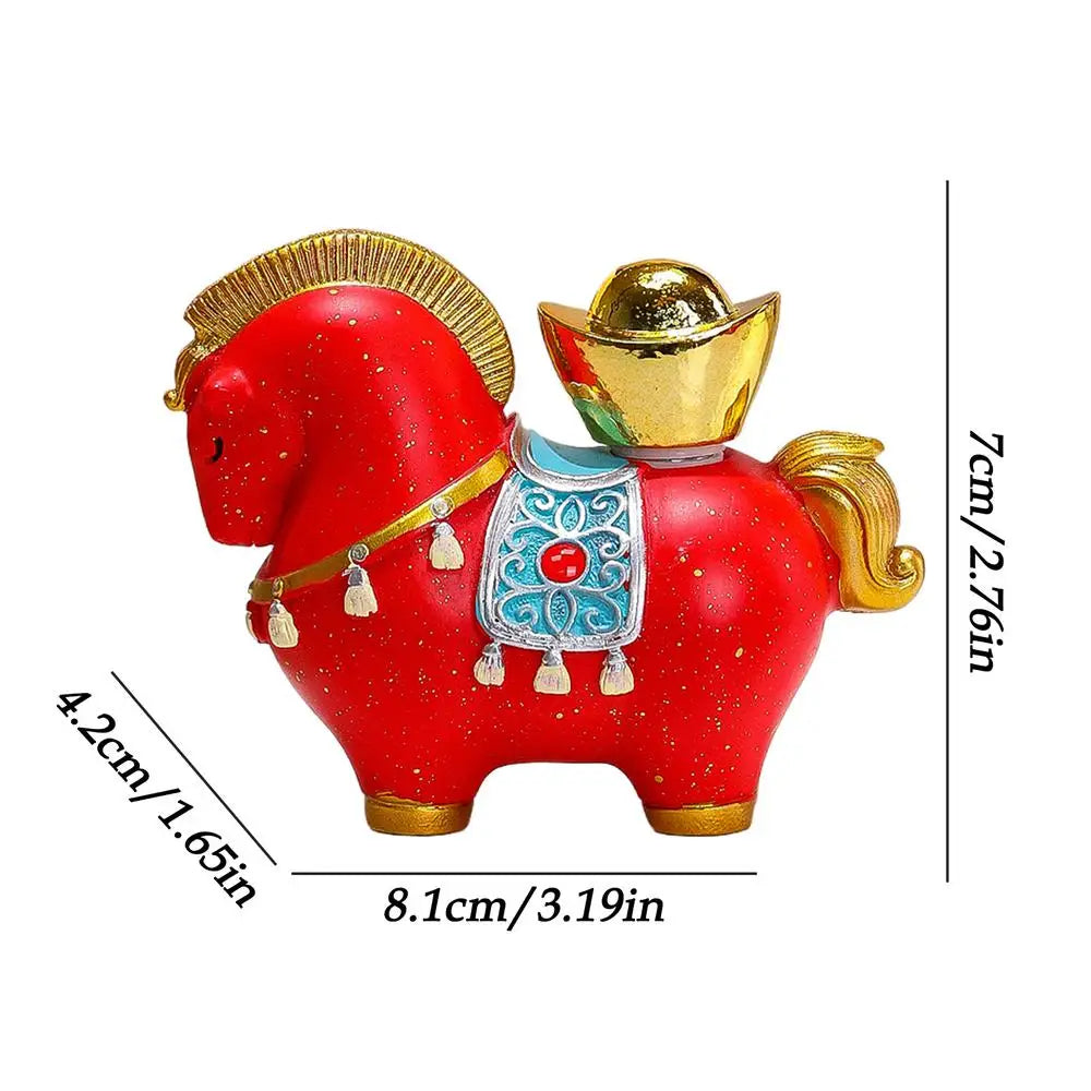 Horse Figurine Ornament Decorative Wealth 2026 Horse New Year Decor For Home For Home Women Men Christmas Bedroom Birthday Peaceful Pleasures Health and Wellness D China Mainland