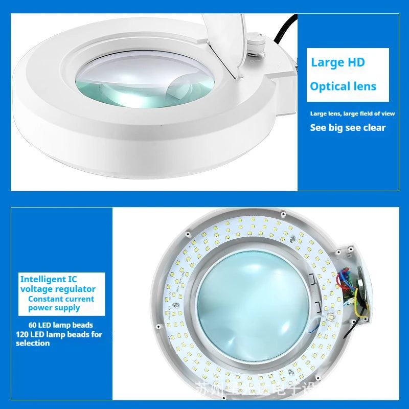 Dimming Magnifying Glass Desktop Magnifying Glass Desk Lamp 10X Magnifying Glass Peaceful Pleasures Health and Wellness
