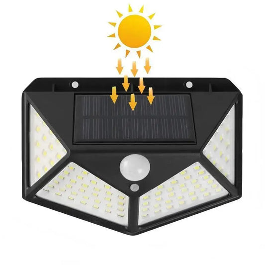 Outdoor 100 LED Wall Lamp PIR Motion Sensor Lights Waterproof Solar Peaceful Pleasures Health and Wellness A