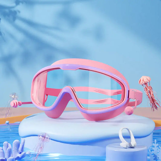 Anti-fog High-definition Swimming Goggles High-definition Non-clogging Swimming Goggles Large-frame Swimming Goggles Peaceful Pleasures Health and Wellness Deep Pink