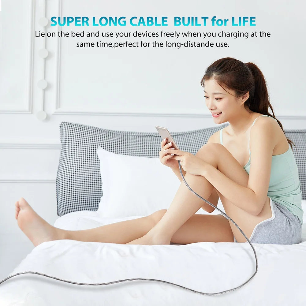 60W USB-C to USB-C Fast Charging Cable 3A | 1m to 8m Long