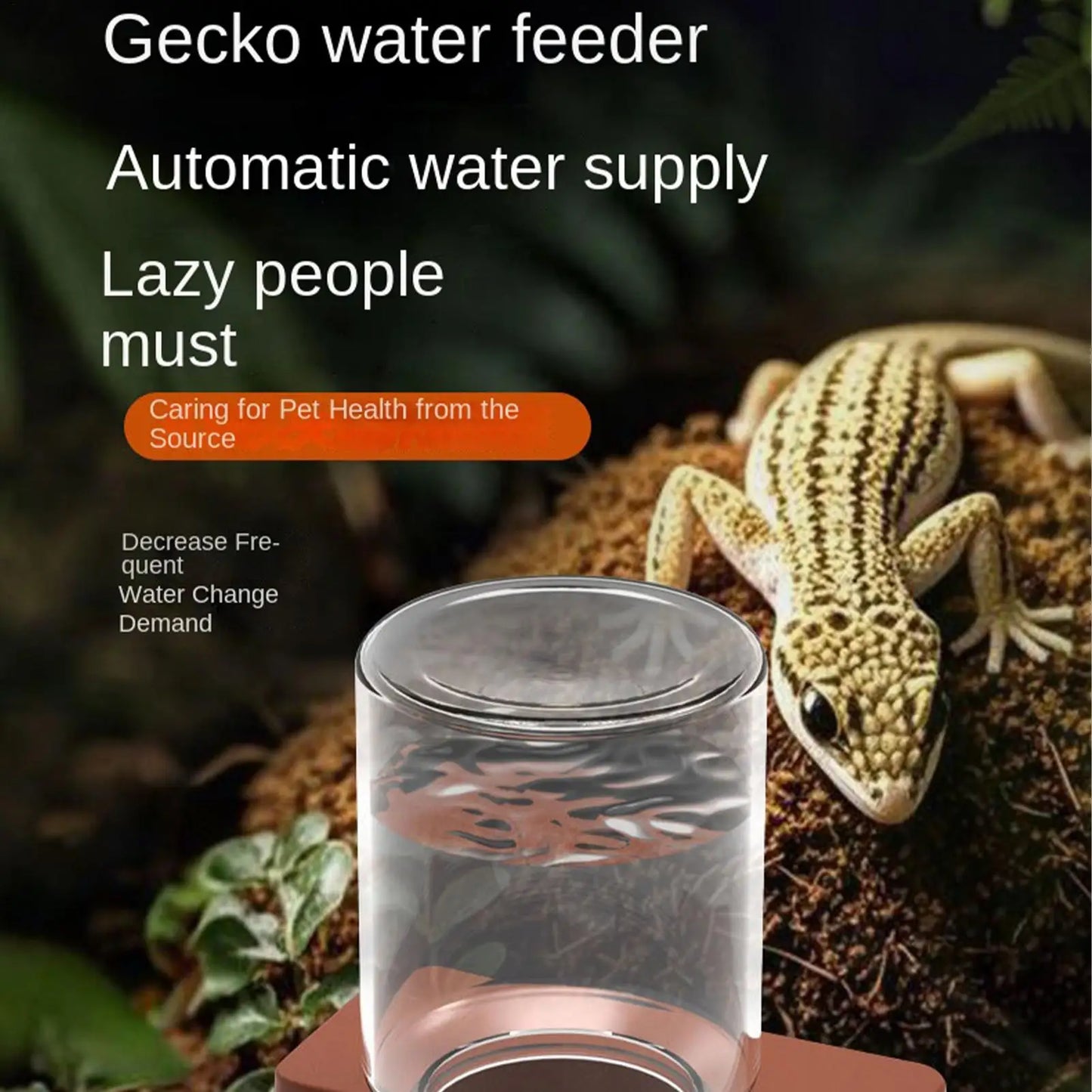 Automatic Reptile Water Dispenser & Feeder Bowl | Terrarium