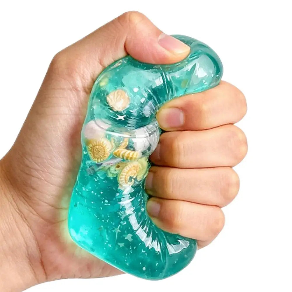 Ocean Cube Squishy Fidget Toy – Sea Shell Sensory Cube