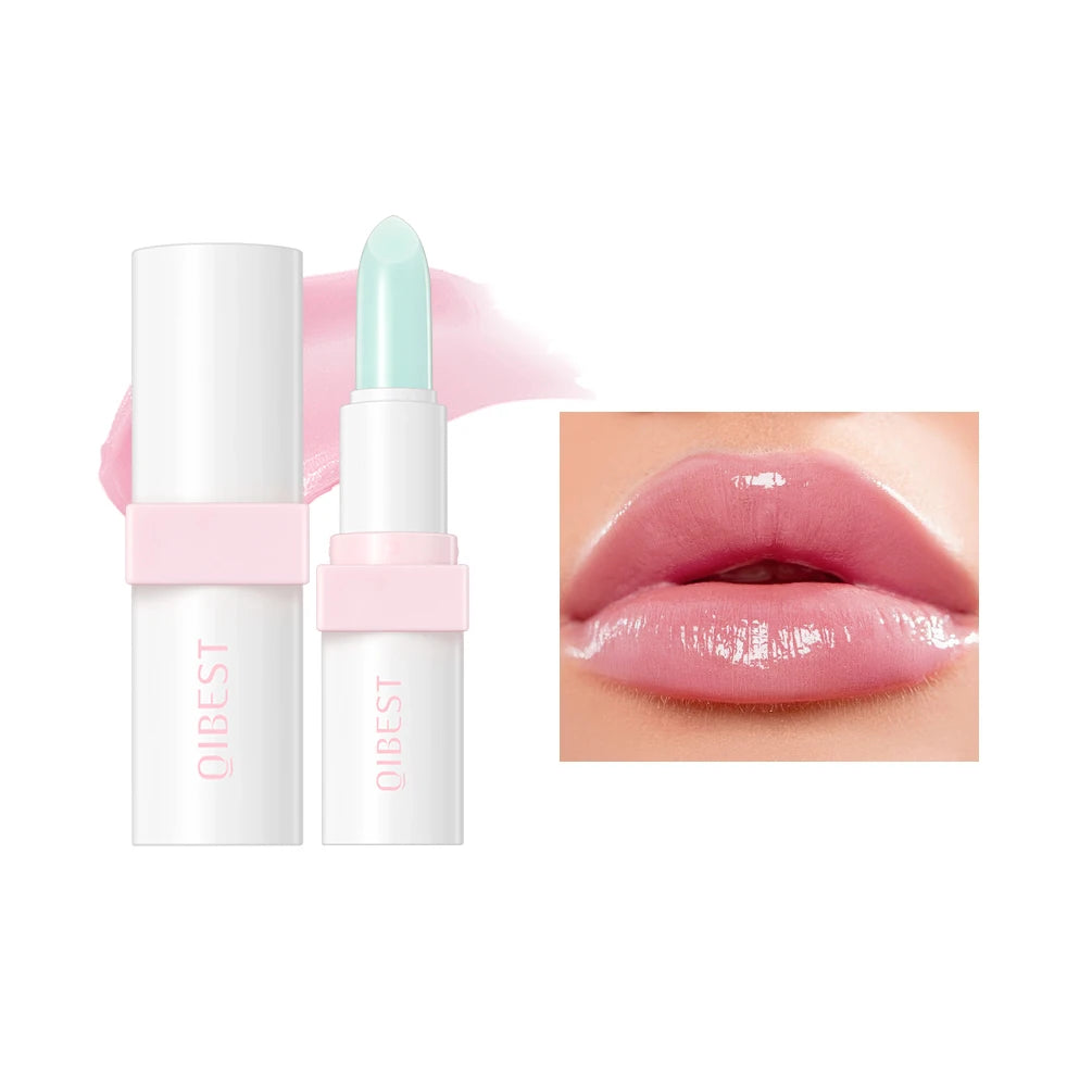 QIBEST Lip Balm Colors Ever-changing Lips Plumper Moisturizing Long Lasting Color Changing Lipstick Makeup Lip Care For Women Peaceful Pleasures Health and Wellness 01