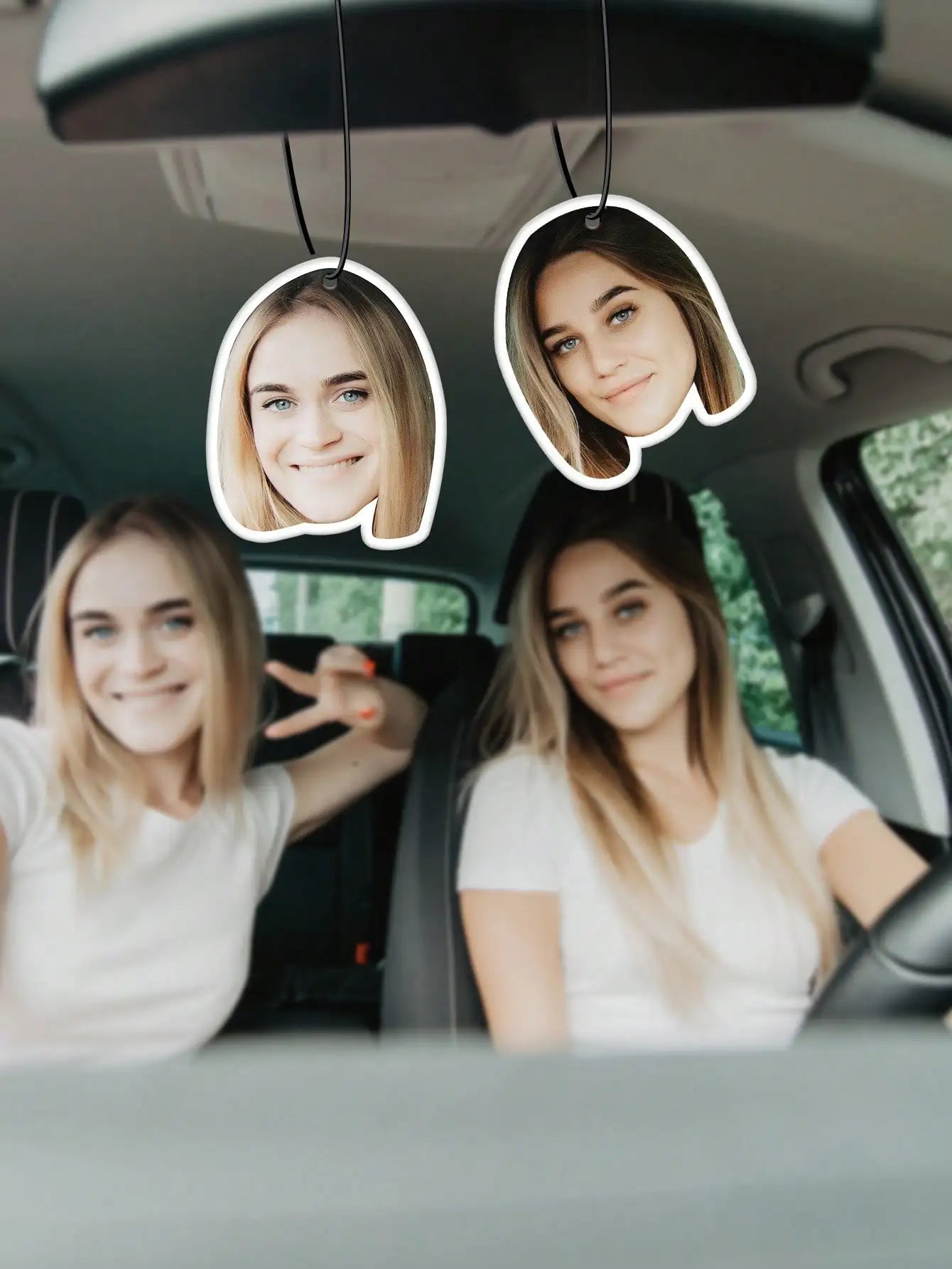 Custom Photo Car Air Freshener Double Sided Personalized Hanging Ornament 10 Scents Car Decor Gift for Couples Friends Peaceful Pleasures Health and Wellness