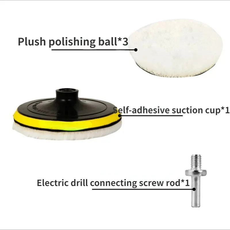 5-Pack Wool Car Polishing Buffing Pads 3/5 Inch Wax Kit Peaceful Pleasures Health and Wellness