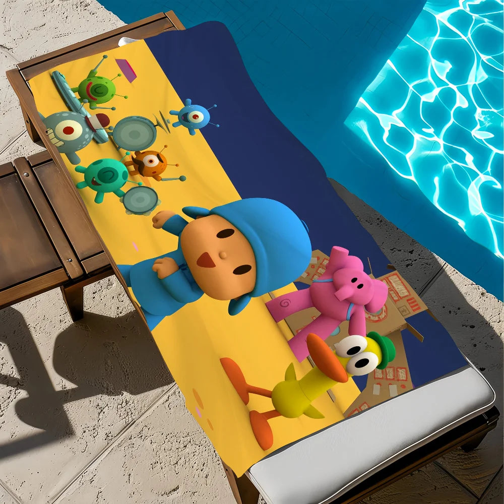 Pocoyo Cartoon Quick-Dry Beach Towel | Soft Pool & Travel Towel