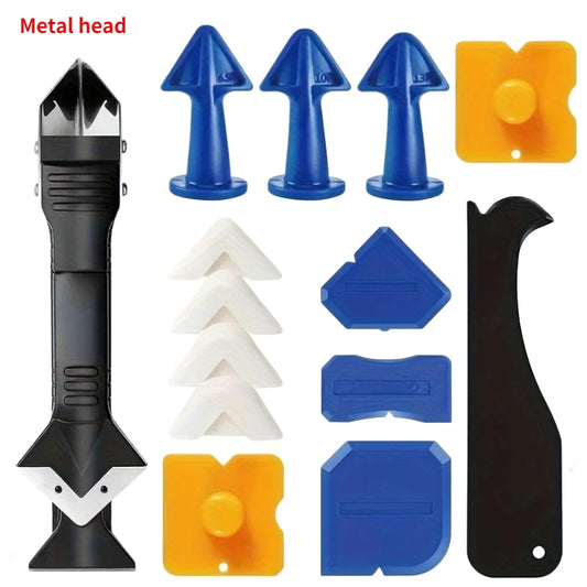Versatile 15pcs Silicone Caulking Set: Professional, Precision Tools for Kitchens, Bathrooms - Durable and Easy to Use Peaceful Pleasures Health and Wellness