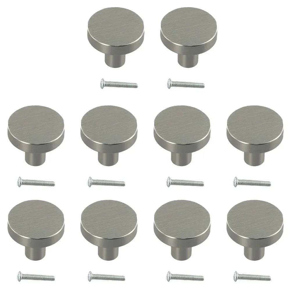 Round Single Hole Cabinet & Drawer Handle | Space Aluminum