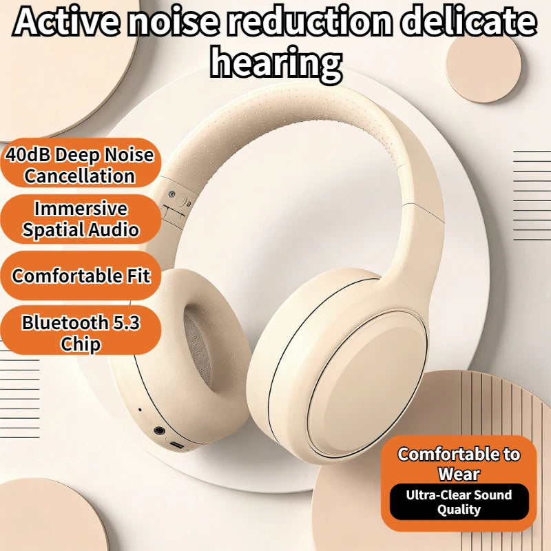 Bluetooth 5.3 Headsets Gaming Headphones Dual Mode Wireless Earphones Foldable Noise Reduction Music Headsets For iPhone Xiaomi Peaceful Pleasures Health and Wellness