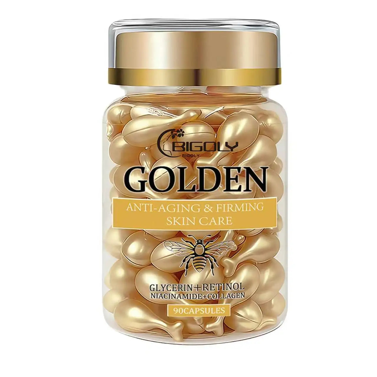Retinol & Collagen Face Serum Capsules – 90ct Anti-Aging