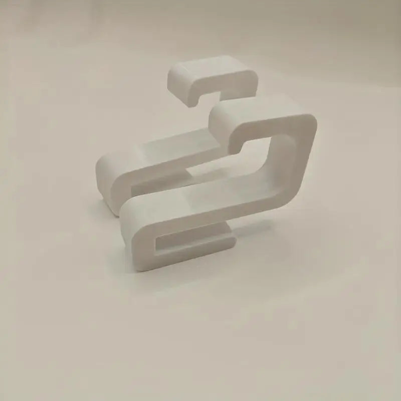 3D No-Drill Shower Hooks for 8mm Glass Doors – 2 Pack Shower Door Hook Peaceful Pleasures Health and Wellness White 2PCS