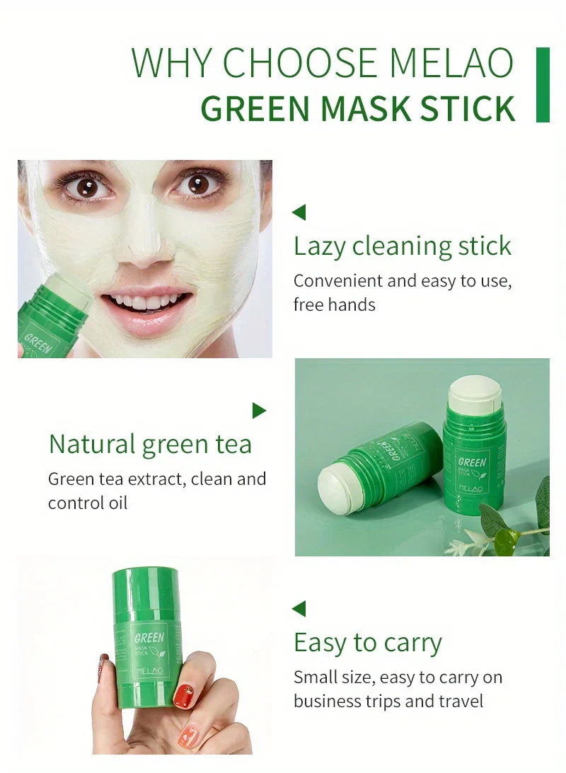 MELAO Green Tea Mask Stick – Deep Cleansing & Oil Control