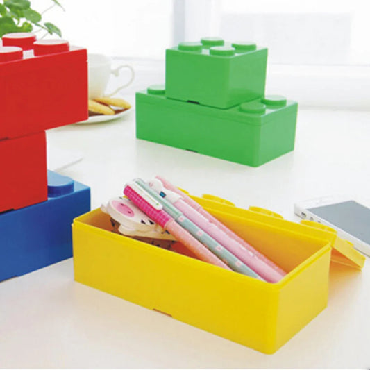 Stackable Building Block Storage Box | Modular Desk Organizer Stackable Storage Box Oasis Select