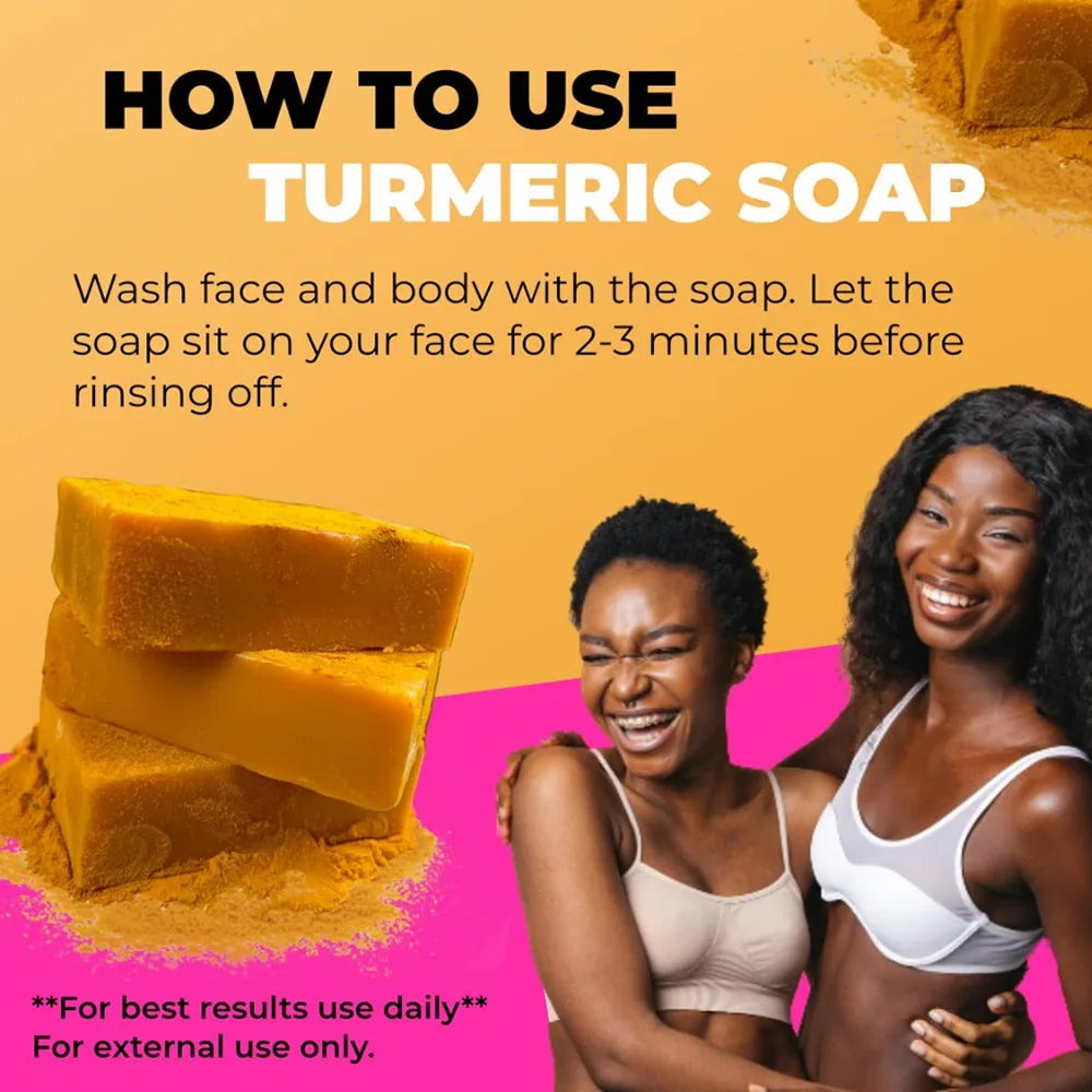 2-Pack Turmeric Handmade Soap – Moisturizing Bath Bar All Skin