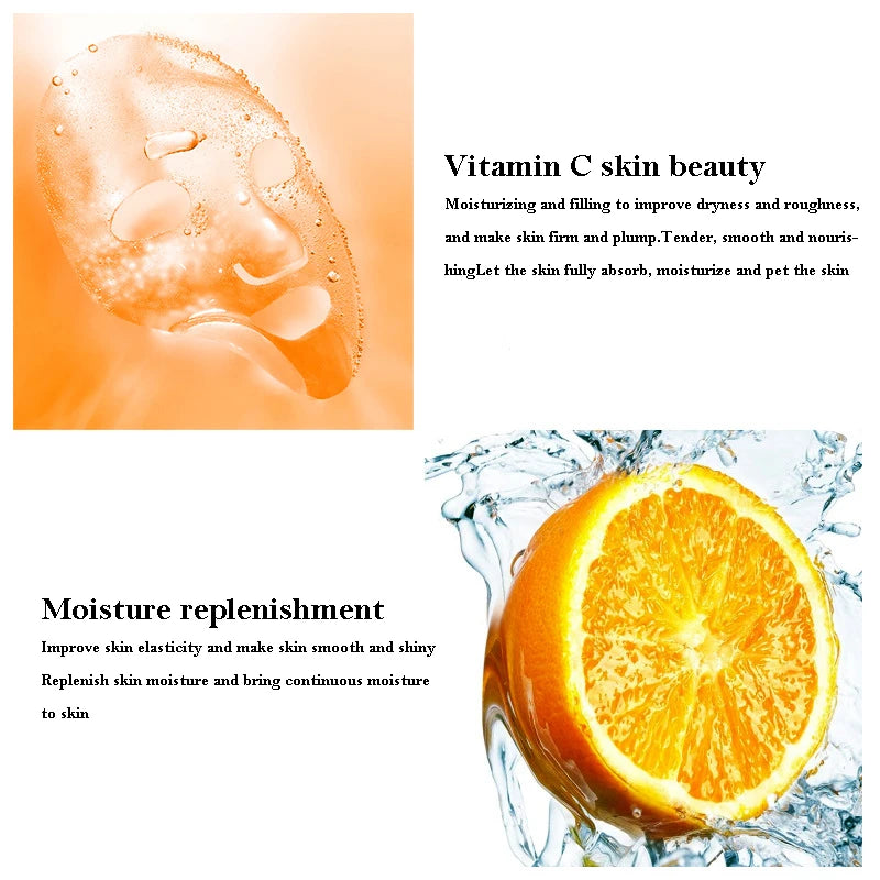 BIOAQUA Vitamin C Facial Mask 10pcs – Brighten & Moisturize