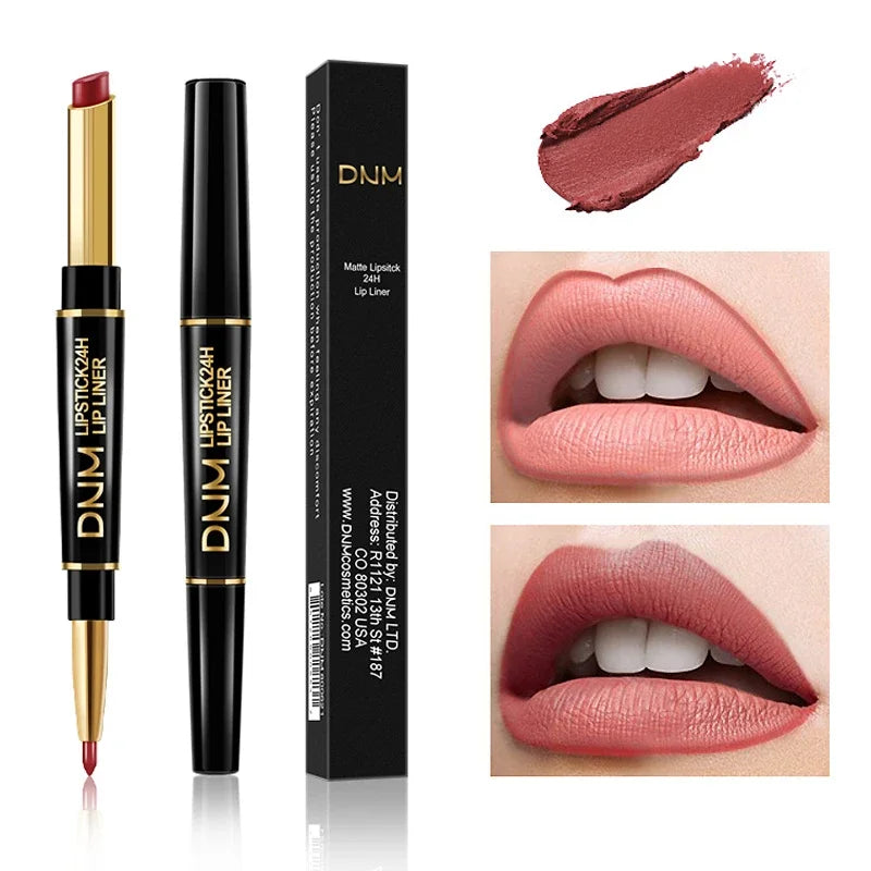 IFANYUO 2-in-1 Lip Liner & Matte Lipstick – 12 Colors