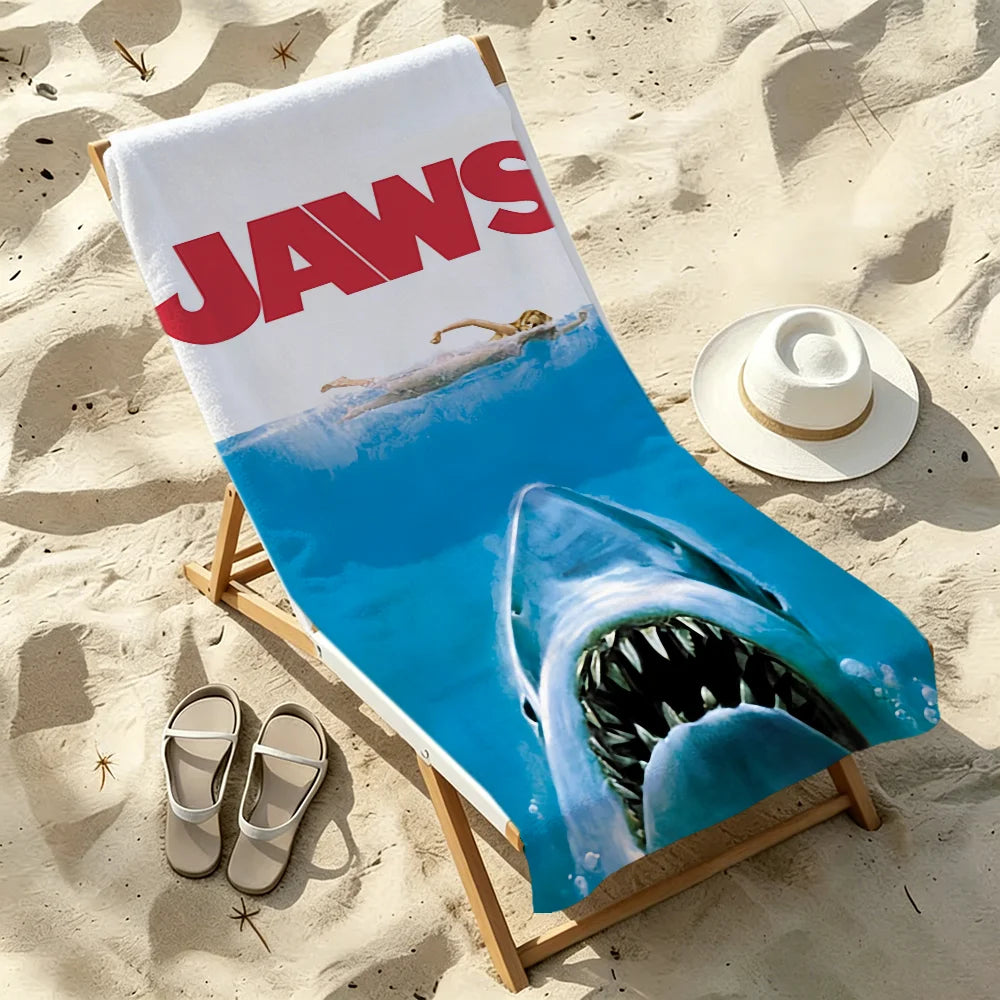 Jaws Movie Beach Towel – Quick Dry Soft Pool Towel | 11 Sizes Beach Towel Peaceful Pleasures Health and Wellness