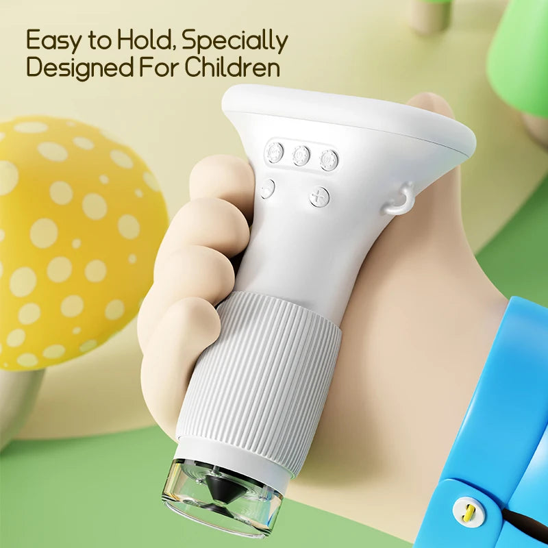 Kids Microscope 1000x Magnifier Microscope 200 Megapixels With LED Photo Video Function Educational Toys Science For Children Peaceful Pleasures Health and Wellness