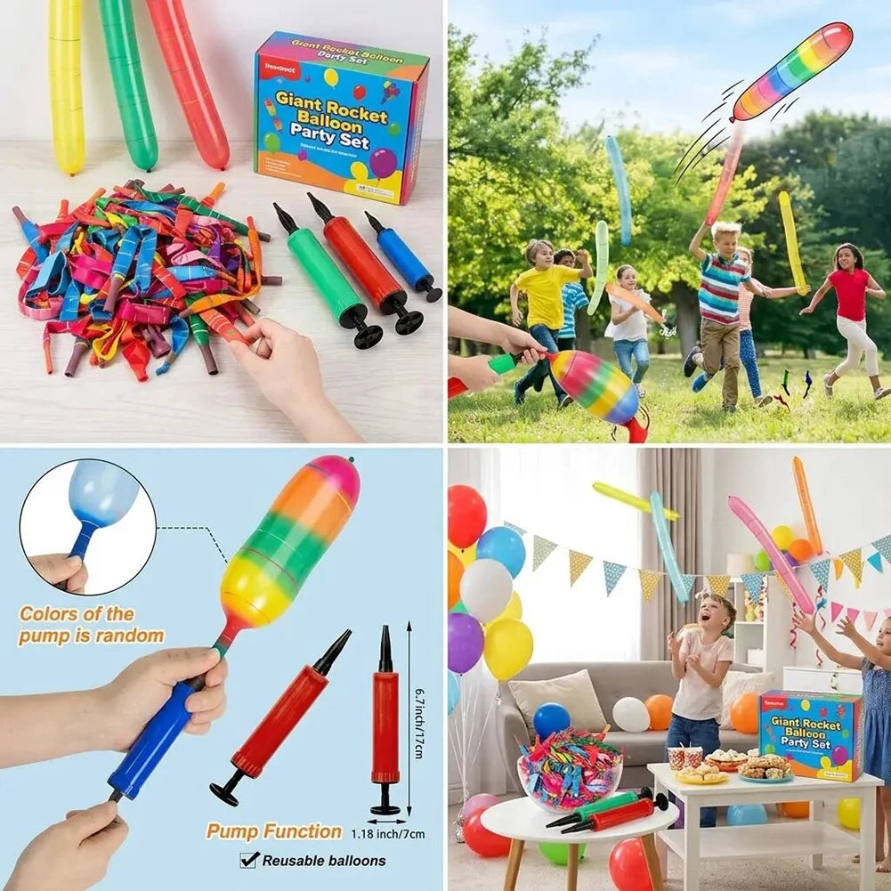 Rocket-Balloons,Long Strip Balloons That Can Ascend Into The Sky,Long Flying Balloons For Party,Birthday Party Celebrations Peaceful Pleasures Health and Wellness