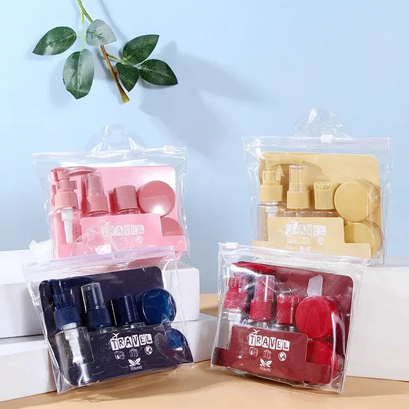 6-Piece Leak-Proof Refillable Travel Bottle Set + Toiletry Bag