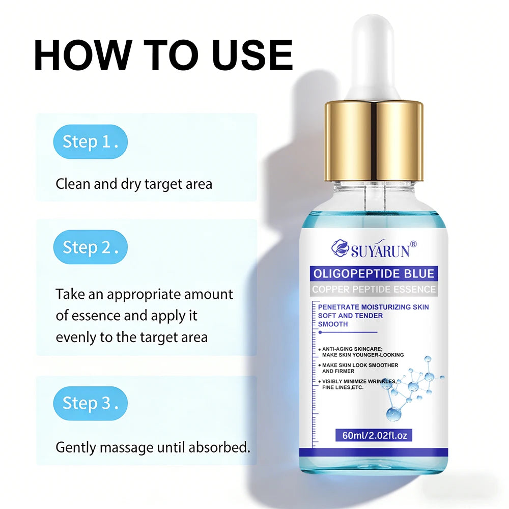 COPPERPEPTIDE ESSENCE Lifts and firms facial contours, evens skin tone, provides 48H hydration, easily absorbed and non-greasy. Peaceful Pleasures Health and Wellness