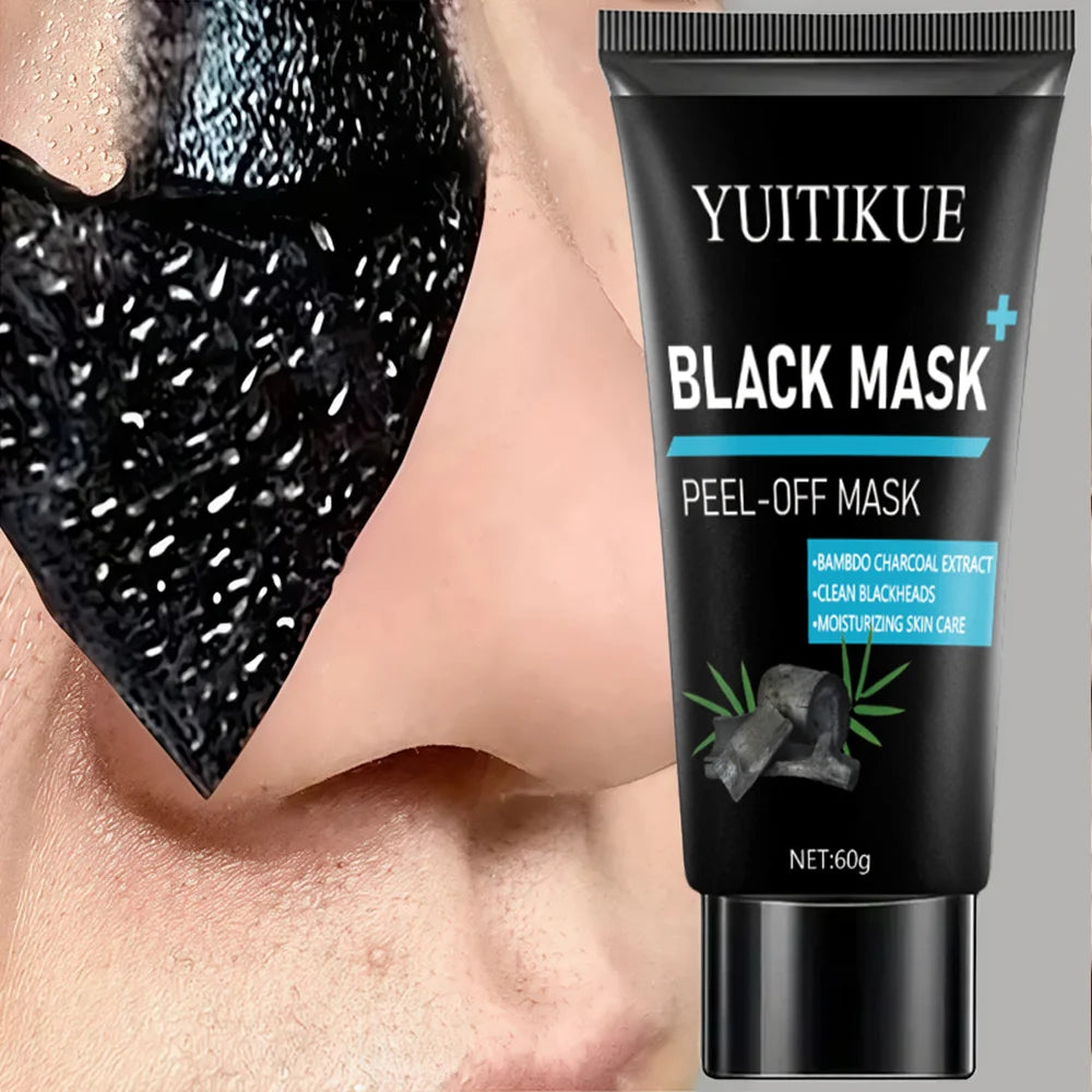 Black Peel Off Mask – Bamboo Charcoal Blackhead Remover 60g Peel Off Face Mask Peaceful Pleasures Health and Wellness