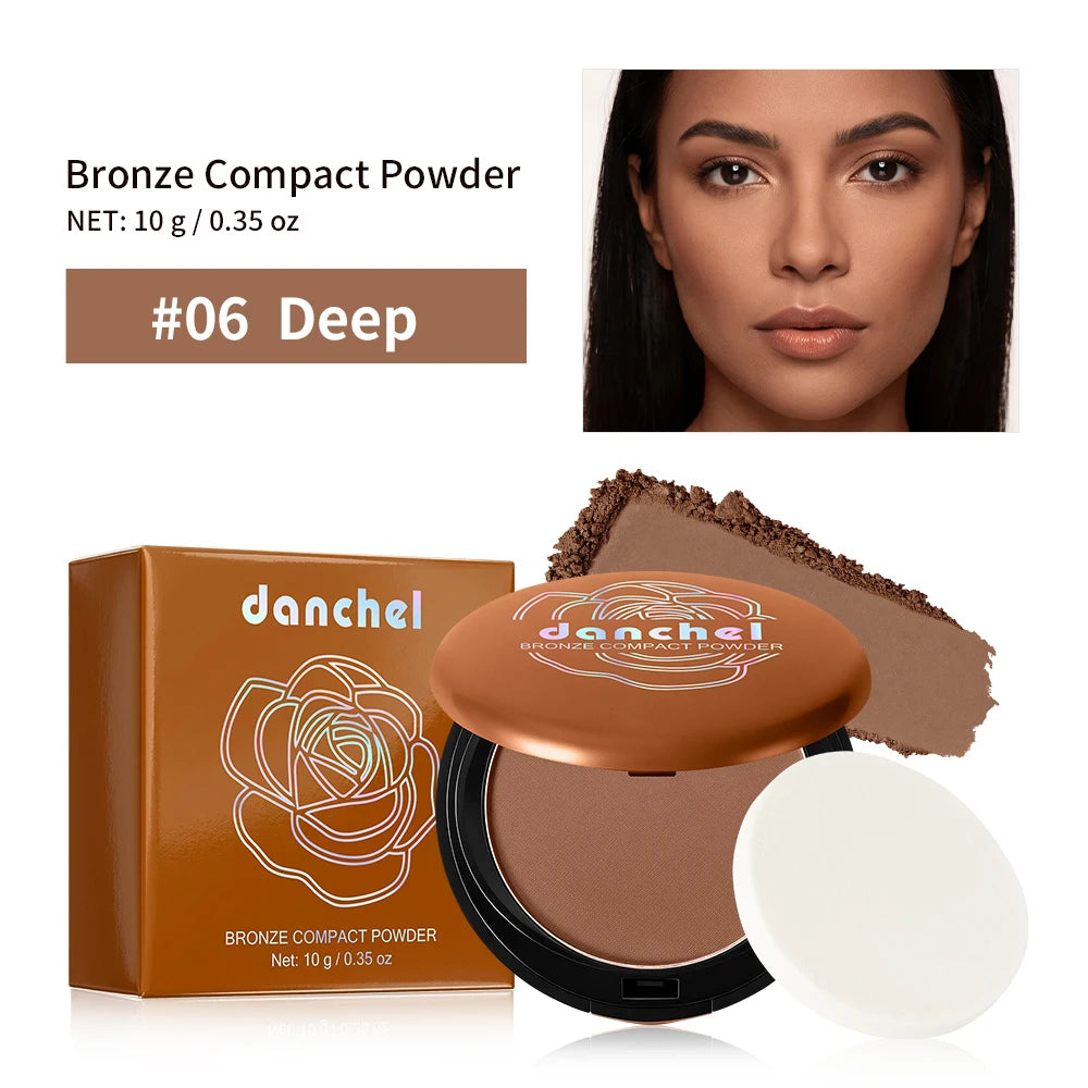 Waterproof Sweatproof Setting Powder 24H Fresh Wear Soft Matte Compact Powder Oil Control Face Beauty Cosmetic Peaceful Pleasures Health and Wellness 06Deep