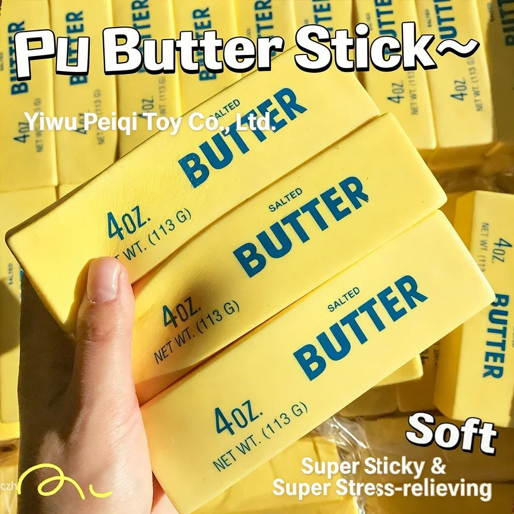 Butter Stick Squishy Toy Slow Rising Squeeze Toy Butter Bar Brick Squishy Fidget Toy Anti Stress Release Hand Relax Gift Toy Peaceful Pleasures Health and Wellness