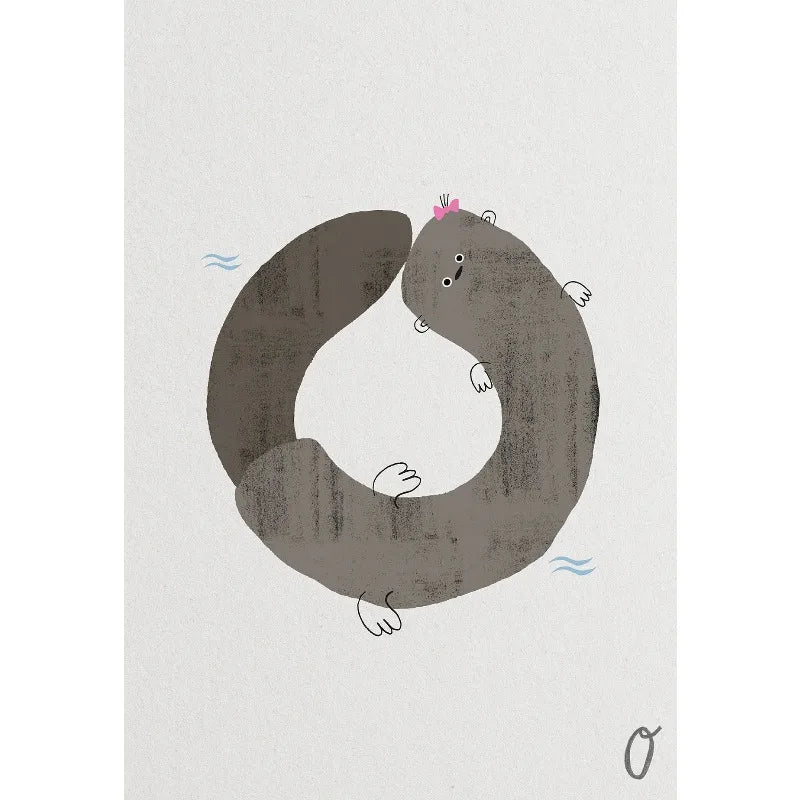 ABC Animal Alphabet Canvas Wall Art for Kids Nursery Room