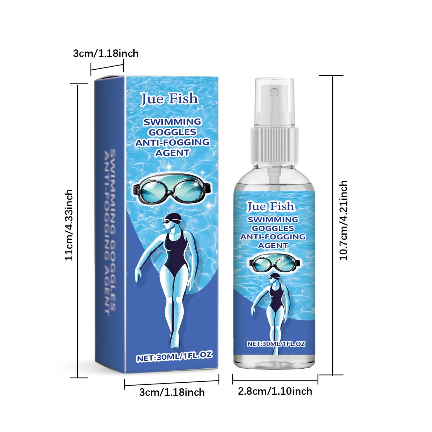 Anti-Fog Eyeglass & Goggle Cleaning Spray 30ml | Lens Defogger