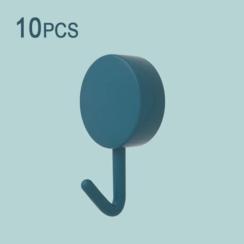 No-Drill Adhesive Wall Hooks 10-Pack | Kitchen & Bathroom