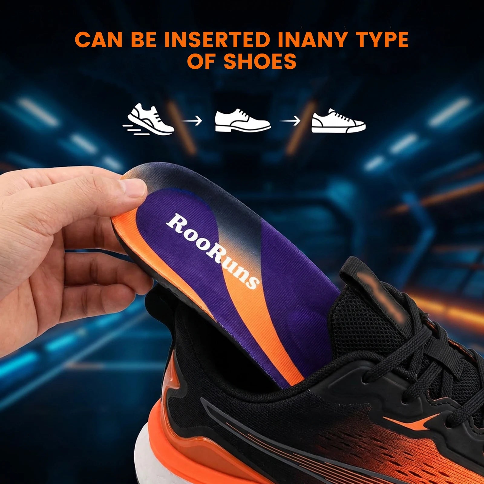 1Pair Orthotic Shoe Insoles with High Arch Support, Shock Absorbing Anti-Fatigue Inserts for Walking Running Standing All Day Peaceful Pleasures Health and Wellness