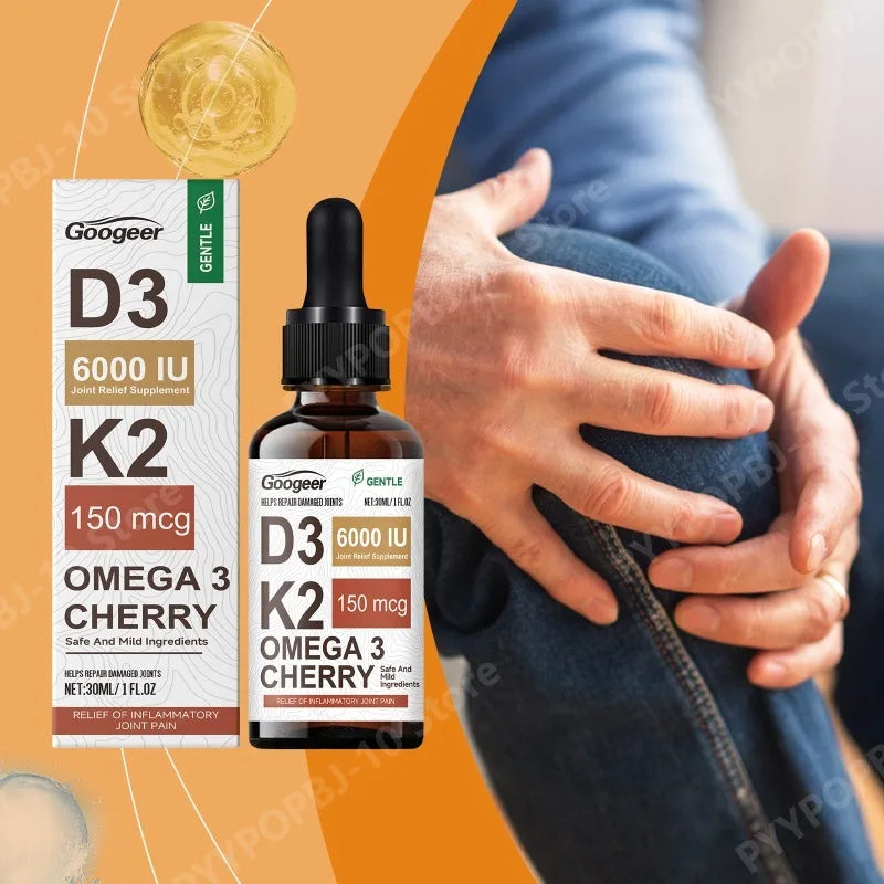 Googeer D3 6000 IU K2 150mcg Omega-3 Joint Support Drops 30ml
