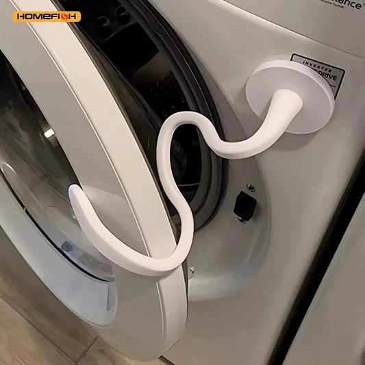 HOMEFISH Flexible Silicone Washer & Dryer Door Prop Easy-to-Use Bendable Sturdy Stopper for Odor-Free Appliances Peaceful Pleasures Health and Wellness