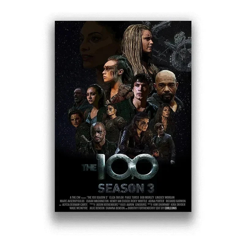 The 100 Season TV Series Minimalist Aesthetics Canvas Painting, Modern Print Wall Art for Living Room Home Decor Peaceful Pleasures Health and Wellness 18 50x70cm Unframed
