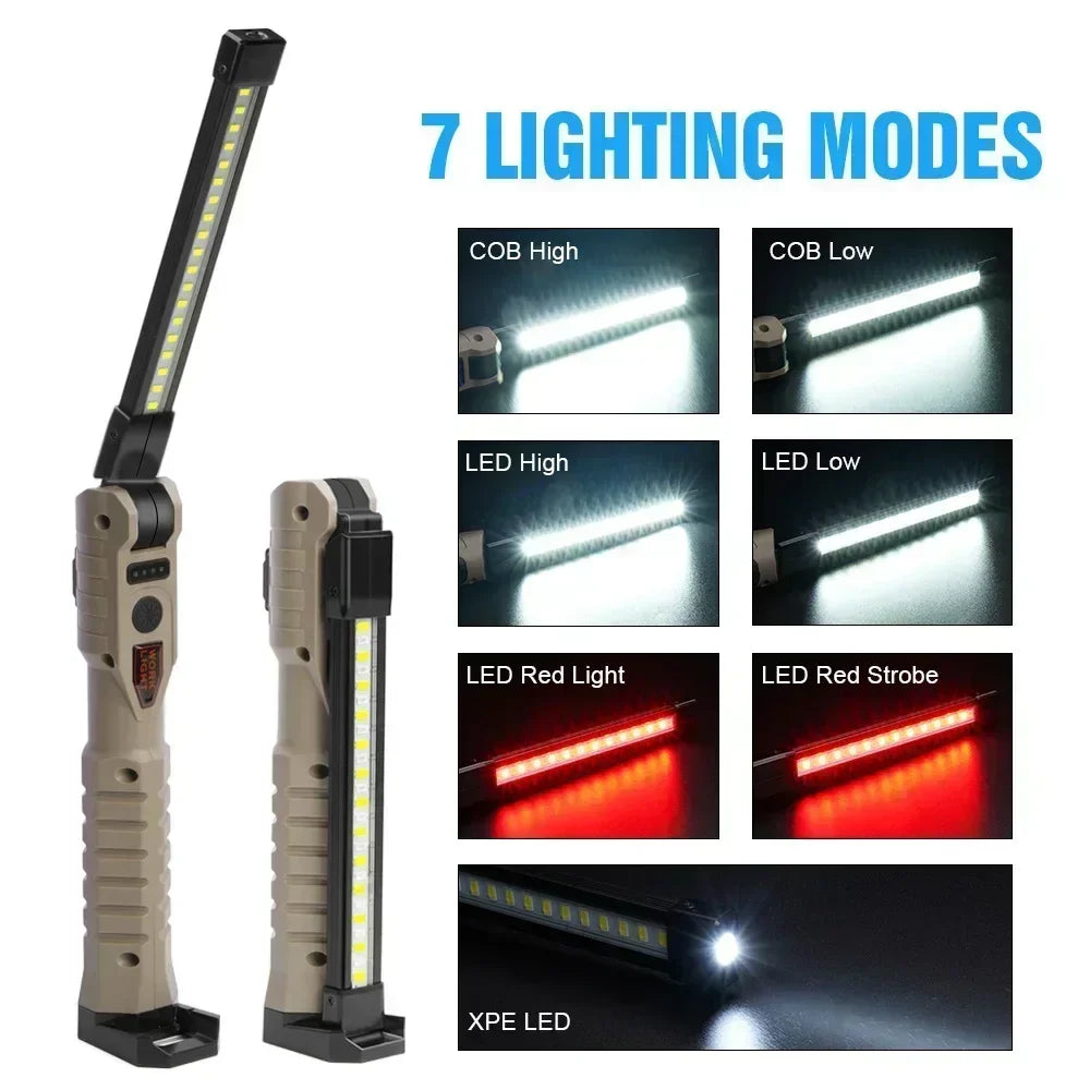 Foldable COB LED Work Light | Magnetic, Type-C Rechargeable