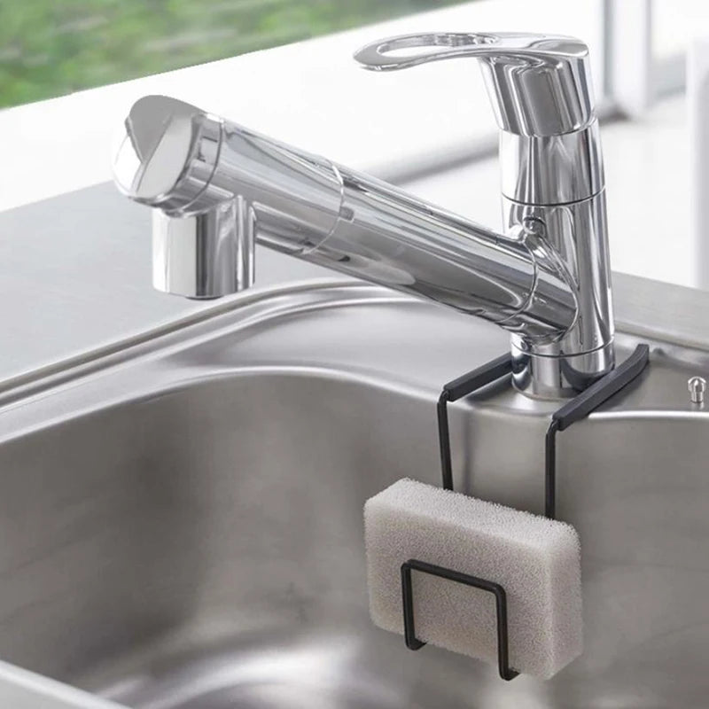 Metal Sink Sponge Holder – Kitchen & Bathroom Faucet Organizer