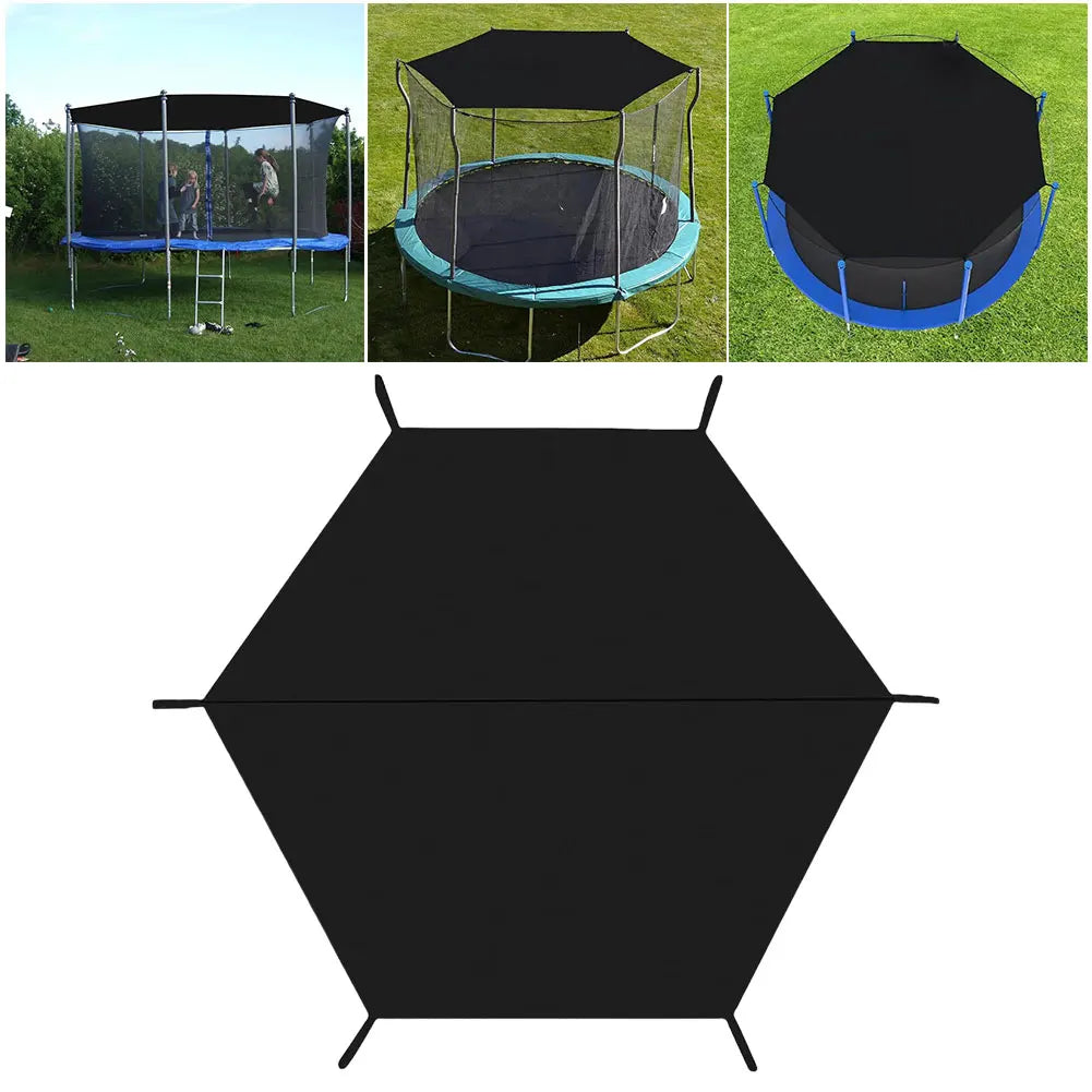 6/8/10ft Trampoline Shade Cover Waterproof Trampolines Sunshade Accessories Trampoline Roof for Outdoor Backyard Playground Peaceful Pleasures Health and Wellness