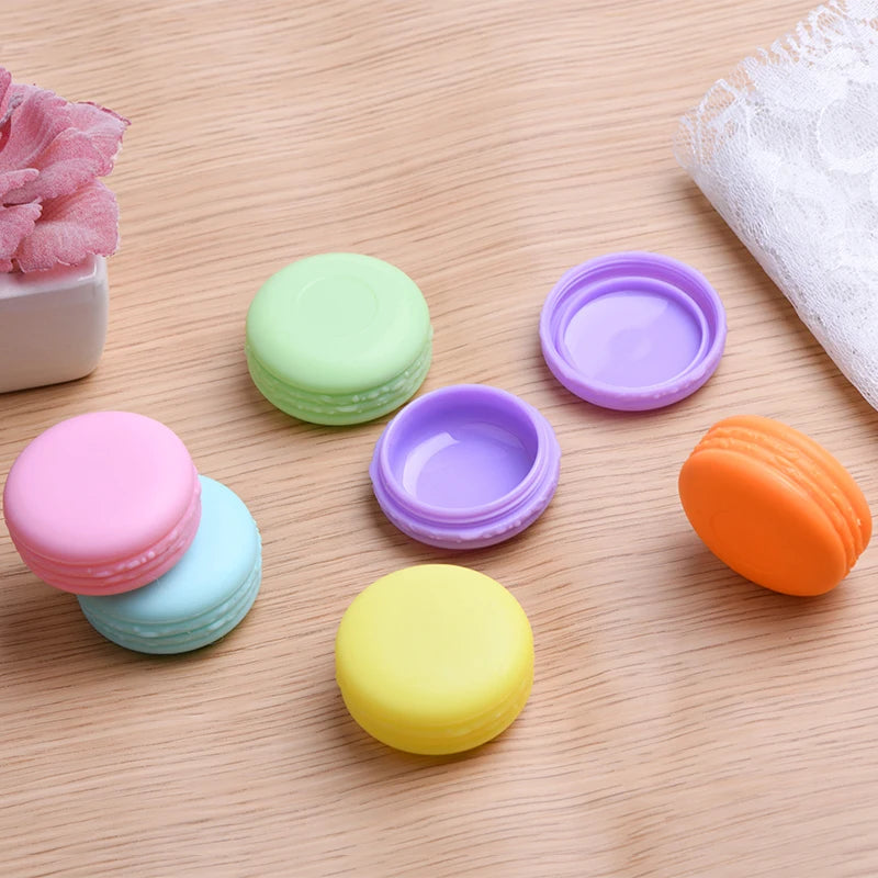 5Pcs 10g Macaron Cream Jar,PP Plastic Lotion Cream Box Bottle,Cosmetic Foundation Cream Pill Storage Box,Travel Portable Makeup Peaceful Pleasures Health and Wellness
